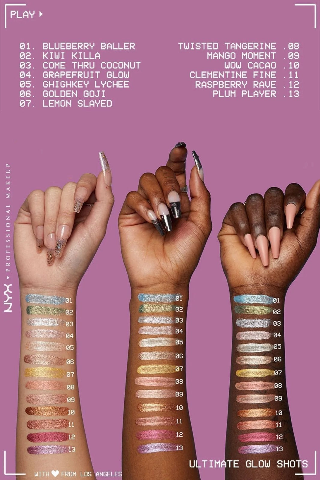 NYX Professional Makeup Ultimate Glow Shots Shimmering Liquid Eyeshadow - 07 Lemon Slayed