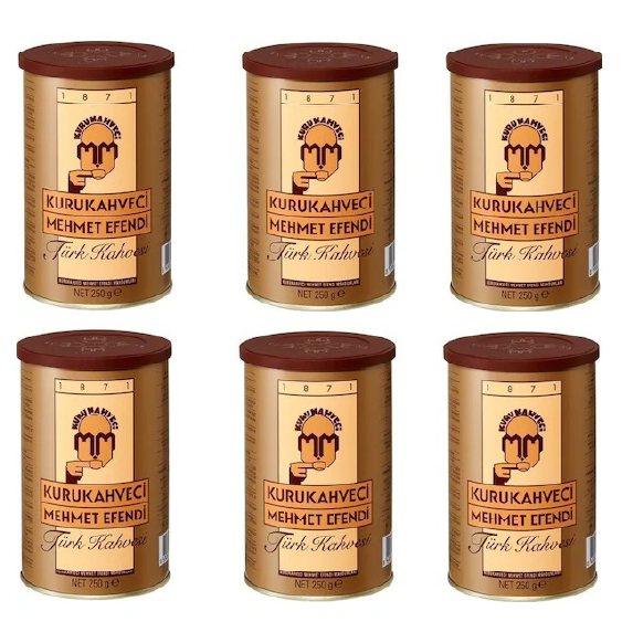 Kurukahveci Mehmet Efendi Turkish Coffee Tin 6 x 250 G