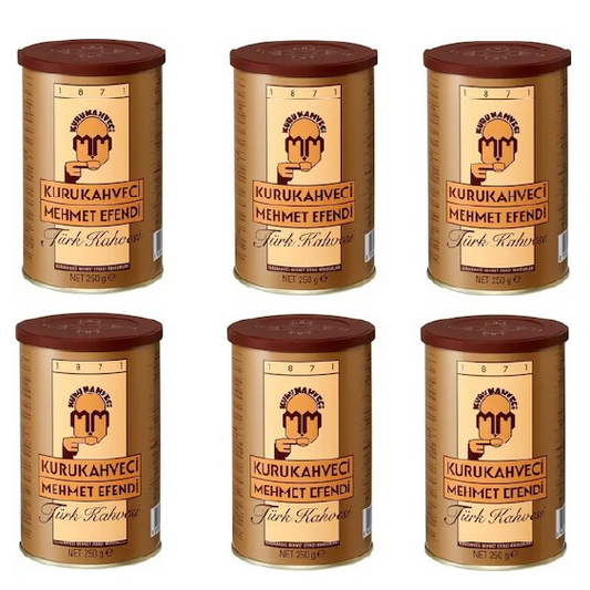 Kurukahveci Mehmet Efendi Turkish Coffee Tin 6 x 250 G